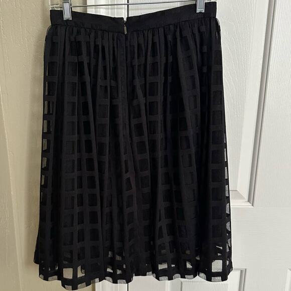 Trina Turk Sarita‎ Windowpane Mesh Squares High Waist Poofy Skirt EUC 6 - Picture 7 of 9